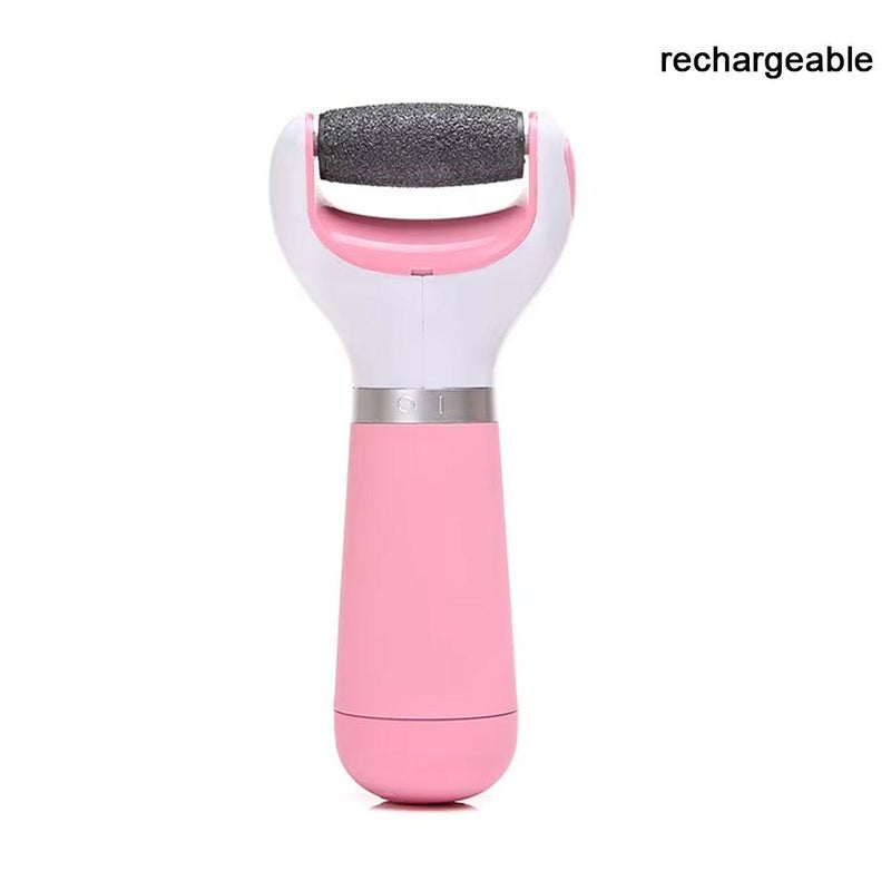 Electric rechargeable foot file, removes calluses and keratin, a household foot scrubber.